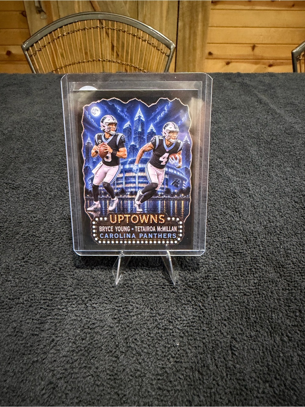 Carolina Panthers Uptowns Football Card - Bryce Young & Tetairoa McMillan